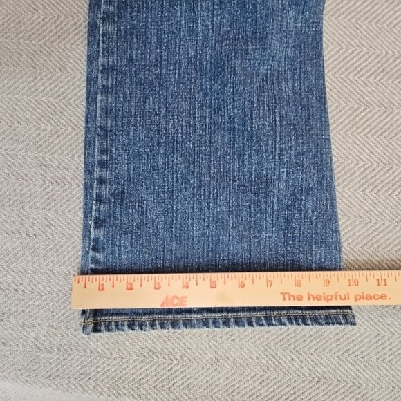 Gap Jeans Women's Size 12L Blue Low And Loose Boot Cut (W34 L34) Stretch Denim - Picture 7 of 16